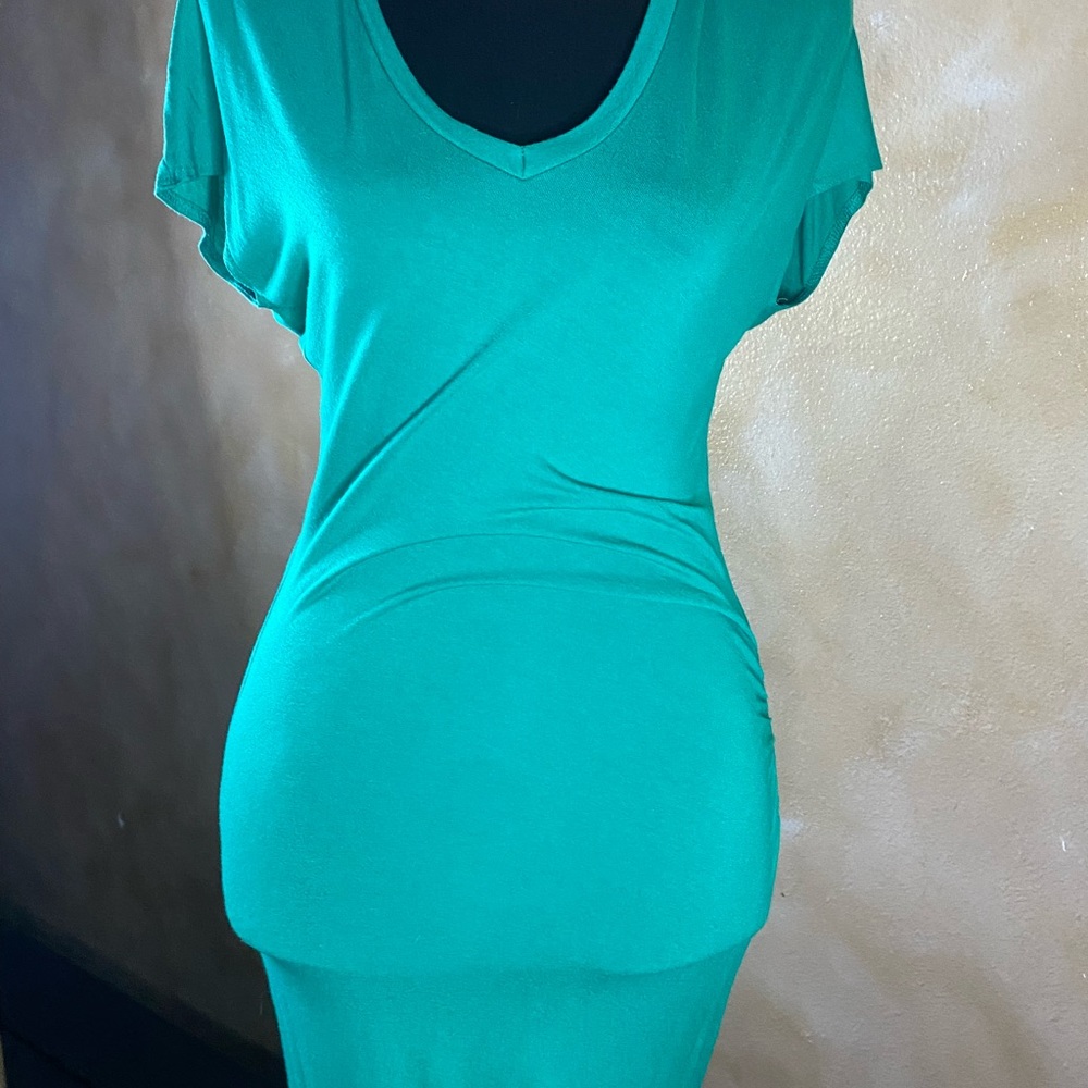 Venus Long Teal Dress